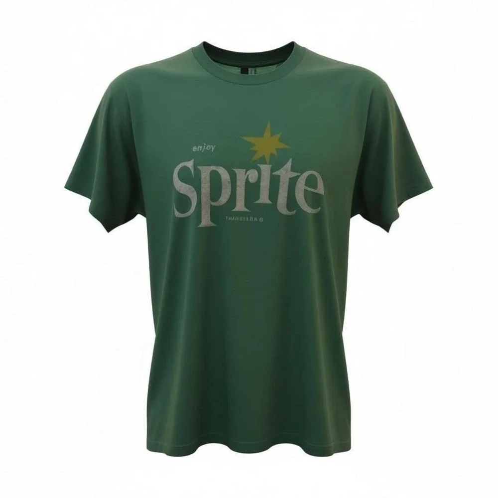 MF Sprite Coca-Cola Graphic T-Shirt Mens Large Green Heather‎ Retro Logo Tee